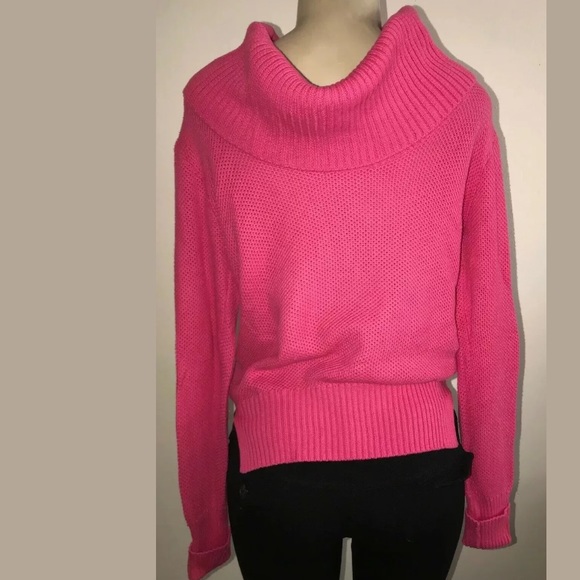 One7six Women’s sweater pink medium turtleneck - Picture 2 of 8